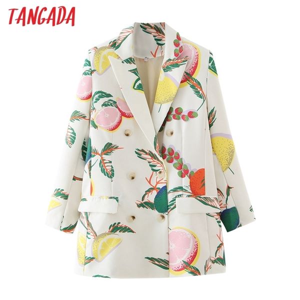 tangada women fashion fruit print blazer coat vintage double breasted long sleeve female outerwear chic da139 210930, White;black
tangada women fashion fruit print blazer coat vintage double breasted long sleeve female outerwear chic da139 210930, White;black
