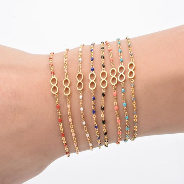 charm bracelets endless story bohemia stainless steel simple jewelry gold color chain lnfinity symbol bracelet femme wedding love, Golden;silver
charm bracelets endless story bohemia stainless steel simple jewelry gold color chain lnfinity symbol bracelet femme wedding love, Golden;silver