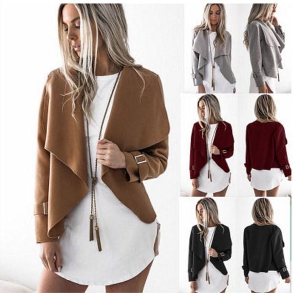 women's jackets 2021 autumn and winter woolen jacket lapel long sleeves asymmetrical cardigan casual slim, Black;brown
women's jackets 2021 autumn and winter woolen jacket lapel long sleeves asymmetrical cardigan casual slim, Black;brown