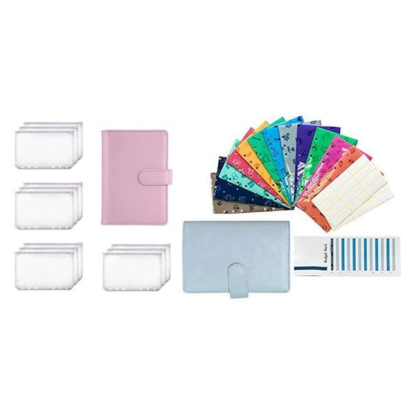 set a6 binder planner pink notebook and 6 hole zipper folder & 1 cash budget envelope wallet gift wrap
set a6 binder planner pink notebook and 6 hole zipper folder & 1 cash budget envelope wallet gift wrap