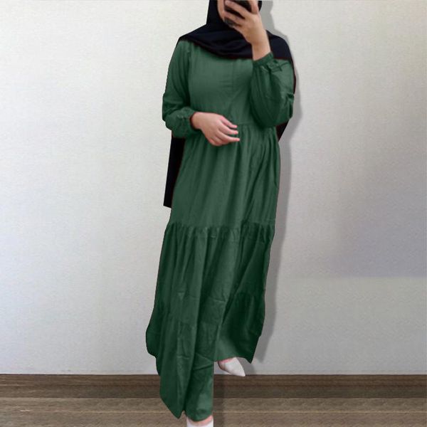 fashion women long sleeve muslim dress zanzea autumn sundress abaya dubai turkey dresses 5xl casual o neck solid maxi vestidos, Black;gray
fashion women long sleeve muslim dress zanzea autumn sundress abaya dubai turkey dresses 5xl casual o neck solid maxi vestidos, Black;gray