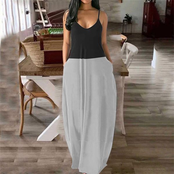 casual dresses womens beach maxi dress boho sundress summer sleeveless ladies sling vestidos loose long robe femme, Black;gray
casual dresses womens beach maxi dress boho sundress summer sleeveless ladies sling vestidos loose long robe femme, Black;gray