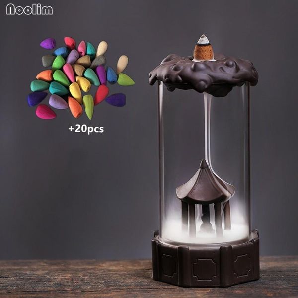 fragrance lamps noolim backflow glass incense burner creative home decoration tea ceremony ceramic furnace + 20pcs cones
fragrance lamps noolim backflow glass incense burner creative home decoration tea ceremony ceramic furnace + 20pcs cones