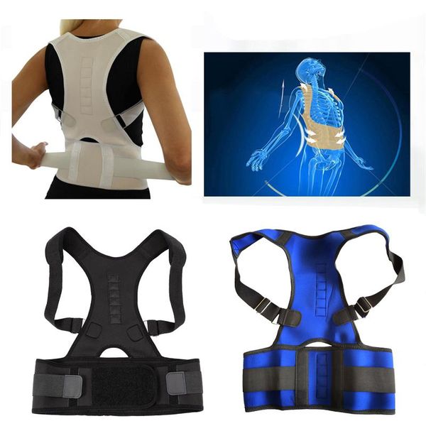 posture corrector magnetic therapy shoulder lumbar brace adjustable back support belt no slouching 10 magnets, Black;blue
posture corrector magnetic therapy shoulder lumbar brace adjustable back support belt no slouching 10 magnets, Black;blue