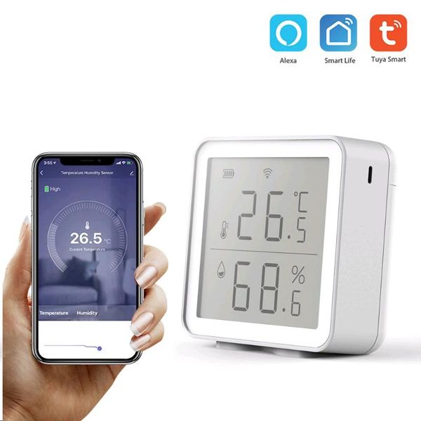 smart home control tuya wifi temperature humidity sensor indoor hygrometer thermometer with lcd display intelligent linkage for alexa
smart home control tuya wifi temperature humidity sensor indoor hygrometer thermometer with lcd display intelligent linkage for alexa