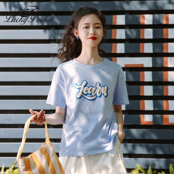 women's t-shirt women summer blue cotton letter print female fashion sweet solid color plus size tees ladies brand casual zm298, White
women's t-shirt women summer blue cotton letter print female fashion sweet solid color plus size tees ladies brand casual zm298, White