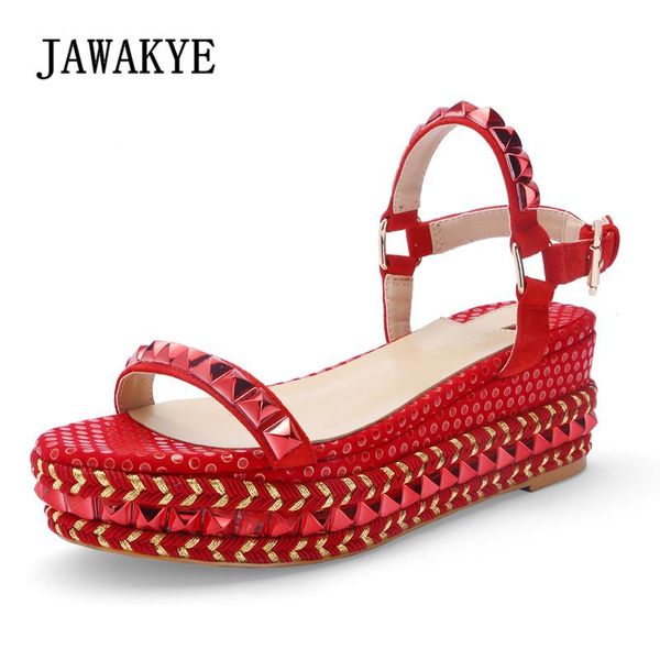 chic rivet platform wedges gladiator sandals woman open toe mixed color heel shoes wedding, Black
chic rivet platform wedges gladiator sandals woman open toe mixed color heel shoes wedding, Black