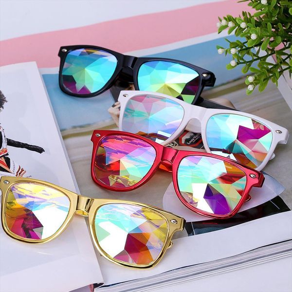 Kaleidoscope Glasses Rave Festival Party Edm Sunglasses Diffracted Lens Lunette De Soleil Femme Lentes, White;black
Kaleidoscope Glasses Rave Festival Party Edm Sunglasses Diffracted Lens Lunette De Soleil Femme Lentes, White;black