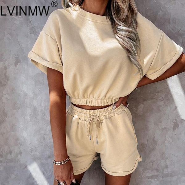 women's tracksuits lvinmw solid casual fashion streetwear women two piece set o neck short sleeve waisted tee pockets drawstring high w, Gray
women's tracksuits lvinmw solid casual fashion streetwear women two piece set o neck short sleeve waisted tee pockets drawstring high w, Gray