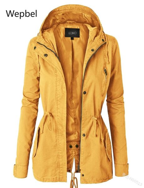 women's trench coats wepbel women plus size solid color drawstring slim-fit jackets hood slit coat mid-length jacket long sleeve, Tan;black
women's trench coats wepbel women plus size solid color drawstring slim-fit jackets hood slit coat mid-length jacket long sleeve, Tan;black