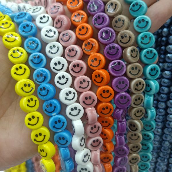 100pcs 10mm smile face ceramic beads loose spacer yellow/white/blue/orange/purple/pink/green color ceramics bead diy bracelet, Black
100pcs 10mm smile face ceramic beads loose spacer yellow/white/blue/orange/purple/pink/green color ceramics bead diy bracelet, Black