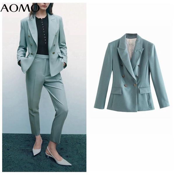 women's suits & blazers aomo women blue blazer coat vintage notched collar pocket 2021 fashion female casual chic qd102a, White;black
women's suits & blazers aomo women blue blazer coat vintage notched collar pocket 2021 fashion female casual chic qd102a, White;black