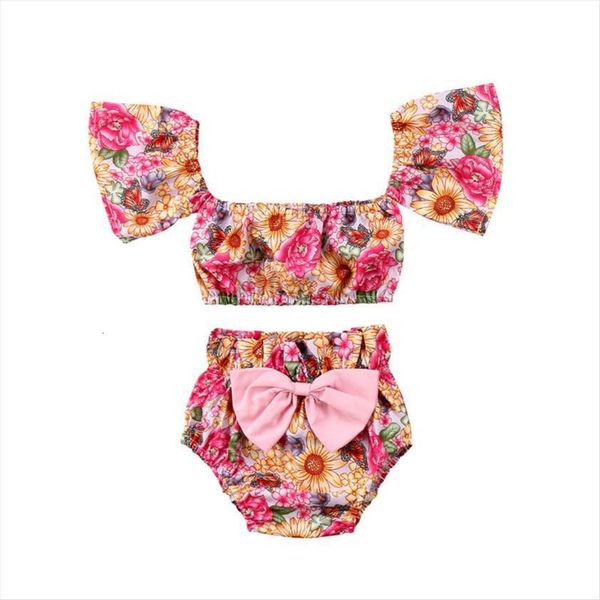 brand baby girls flower crop t shirt shorts briefs 2 pcs outfits set summer sunsuit clothes, White
brand baby girls flower crop t shirt shorts briefs 2 pcs outfits set summer sunsuit clothes, White