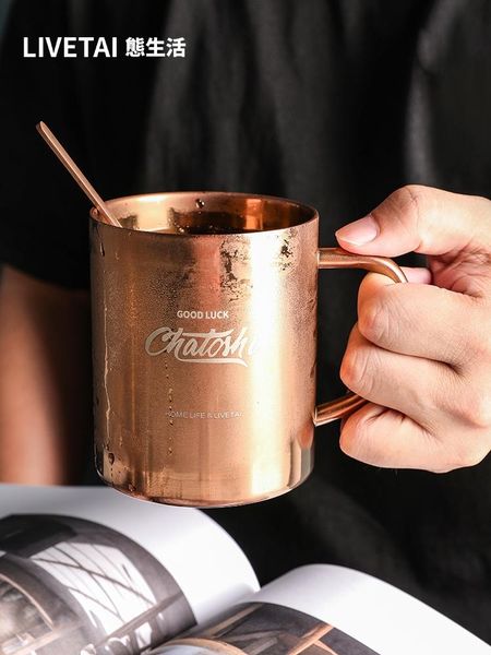 mugs nordic industrial custom 304 stainless steel coffee home office mug gold water cup cups
mugs nordic industrial custom 304 stainless steel coffee home office mug gold water cup cups