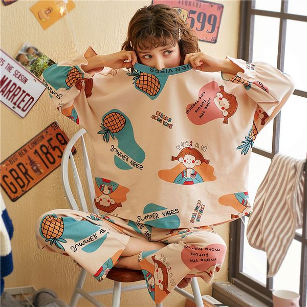 pajama sets women kawaii print chic ulzzang soft spring fall lady pjs sleepwear oversize popular ins loose preppy girls homewear, Black;red
pajama sets women kawaii print chic ulzzang soft spring fall lady pjs sleepwear oversize popular ins loose preppy girls homewear, Black;red
