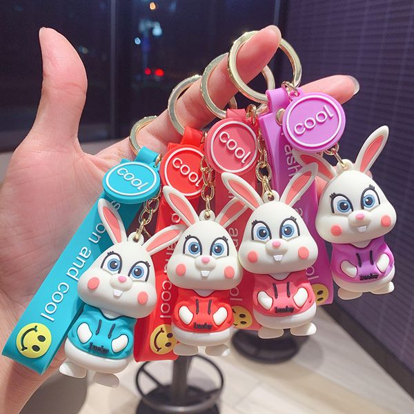 keyring keychain new cute rabbit doll key chain pendant bag cartoon creative student gift, Silver
keyring keychain new cute rabbit doll key chain pendant bag cartoon creative student gift, Silver