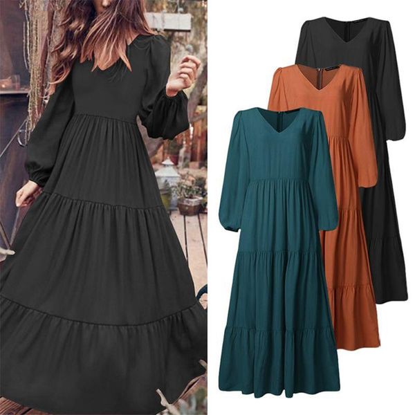 donsignet woman dress spring/autumn a-line solid full floor-length casual dresses women plus size ruched, Black;gray
donsignet woman dress spring/autumn a-line solid full floor-length casual dresses women plus size ruched, Black;gray