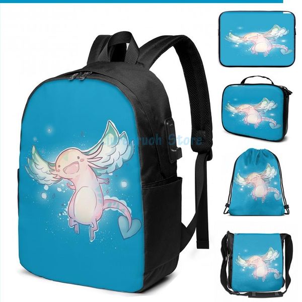 funny graphic print the magical axolotl usb charge backpack men school bags women bag travel laptop
funny graphic print the magical axolotl usb charge backpack men school bags women bag travel laptop