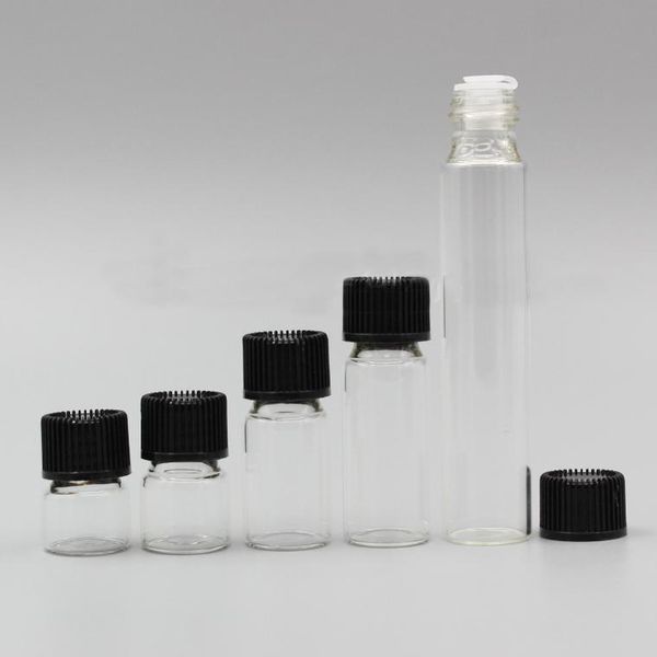 50/100/200pcs/lot 1/2/3/5/10ml perfume essential oil bottles clear glass tube bottle black grain cap ser plug for cosmetic storage & jar
50/100/200pcs/lot 1/2/3/5/10ml perfume essential oil bottles clear glass tube bottle black grain cap ser plug for cosmetic storage & jar