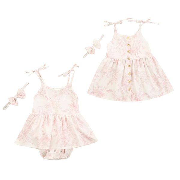 girl's dresses 2021 0-4y sister matching girls lace-up suspender dress +headband sweet summer flower snap crotch/button decor a-line, Red;yellow
girl's dresses 2021 0-4y sister matching girls lace-up suspender dress +headband sweet summer flower snap crotch/button decor a-line, Red;yellow