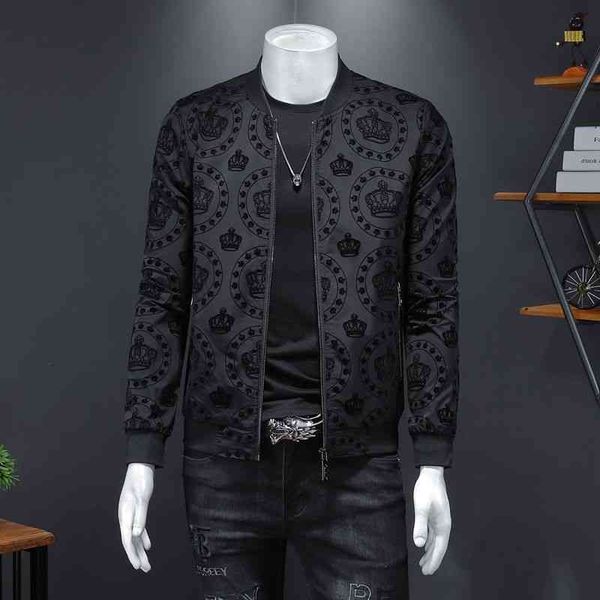 crown - men's retro style tight et, black printed baseball suit, korean style, spring, 2021, Black;brown
crown - men's retro style tight et, black printed baseball suit, korean style, spring, 2021, Black;brown