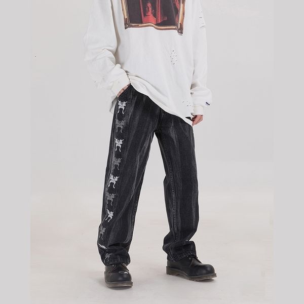 men's jeans 20ss harajuku retro tie-dye butterfly embroidery denim trousers men and women straight loose casual ripped pants qumq, Blue
men's jeans 20ss harajuku retro tie-dye butterfly embroidery denim trousers men and women straight loose casual ripped pants qumq, Blue