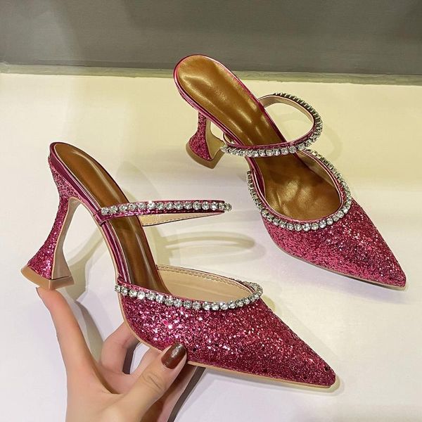 slippers summer sandals women 2021 high heels shiny rhinestone luxury designer fashion pointed shoes wedding silver orange red, Black
slippers summer sandals women 2021 high heels shiny rhinestone luxury designer fashion pointed shoes wedding silver orange red, Black