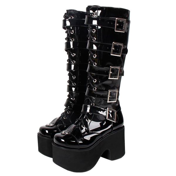angelic imprint handmade women motorcycle cool punk boots lady lolita shoes woman high heels pumps straps rivets 10cm 33-47 919, Black
angelic imprint handmade women motorcycle cool punk boots lady lolita shoes woman high heels pumps straps rivets 10cm 33-47 919, Black