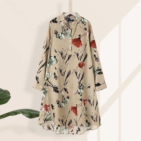 women's blouses & shirts autumn vintage floral printed blouse zanzea women shirt tunic casual long sleeve female buttons blusas che, White
women's blouses & shirts autumn vintage floral printed blouse zanzea women shirt tunic casual long sleeve female buttons blusas che, White