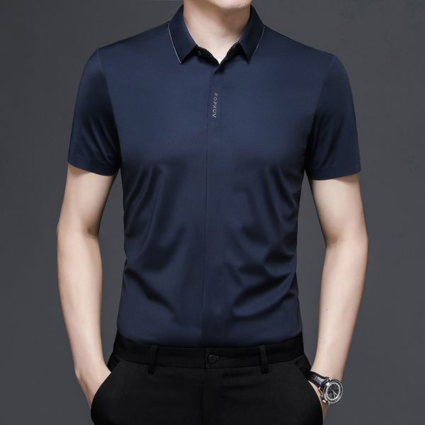 men's shirt 2021 summer wear new middle-aged and young short sleeve business casual solid color thin fashion top, White;black
men's shirt 2021 summer wear new middle-aged and young short sleeve business casual solid color thin fashion top, White;black