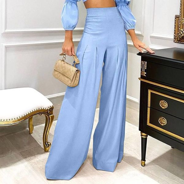 women's pants & capris women 2021 vonda elegant high waist party wide leg female palazzo long trousers hosen damen overalls femininas, Black;white
women's pants & capris women 2021 vonda elegant high waist party wide leg female palazzo long trousers hosen damen overalls femininas, Black;white