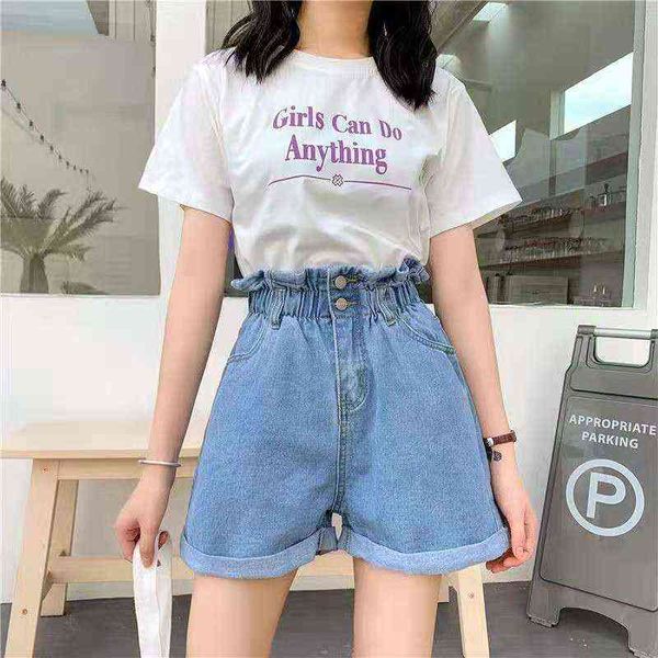 summer new elastic high waist denim shorts women's curling casual loose pockets fashion plus size denim shorts g1220, White;black
summer new elastic high waist denim shorts women's curling casual loose pockets fashion plus size denim shorts g1220, White;black