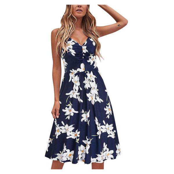 casual dresses floral print boho sling dress fashion women's summer sleeveless v-neck button down swing beach party vestidos, Black;gray
casual dresses floral print boho sling dress fashion women's summer sleeveless v-neck button down swing beach party vestidos, Black;gray