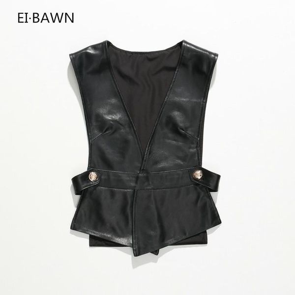 women's vests ei bawn genuine leather women black pullover v-neck korean style vest autumn winter real sheepskin ladies, Black;white
women's vests ei bawn genuine leather women black pullover v-neck korean style vest autumn winter real sheepskin ladies, Black;white