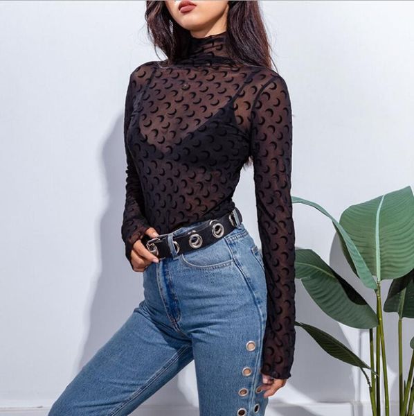 women high neck leotard transparent mesh sheer shirt blouse tee women's blouses & shirts, White
women high neck leotard transparent mesh sheer shirt blouse tee women's blouses & shirts, White