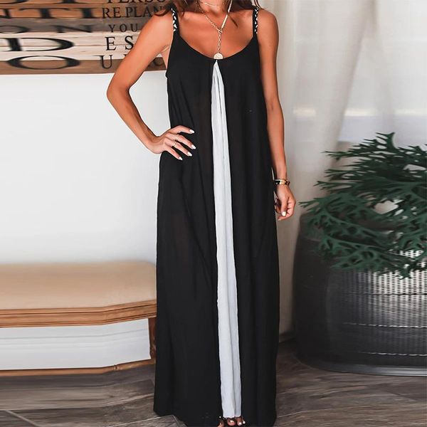casual dresses maxi women 2021 summer sleeveless sling fashion patchwork a-line party dress solid pocket loose, Black;gray
casual dresses maxi women 2021 summer sleeveless sling fashion patchwork a-line party dress solid pocket loose, Black;gray