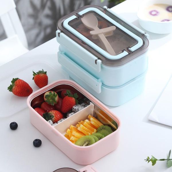 dinnerware sets double insulated lunch box 304 stainless steel with handle portable single layer sealed fork spoon
dinnerware sets double insulated lunch box 304 stainless steel with handle portable single layer sealed fork spoon