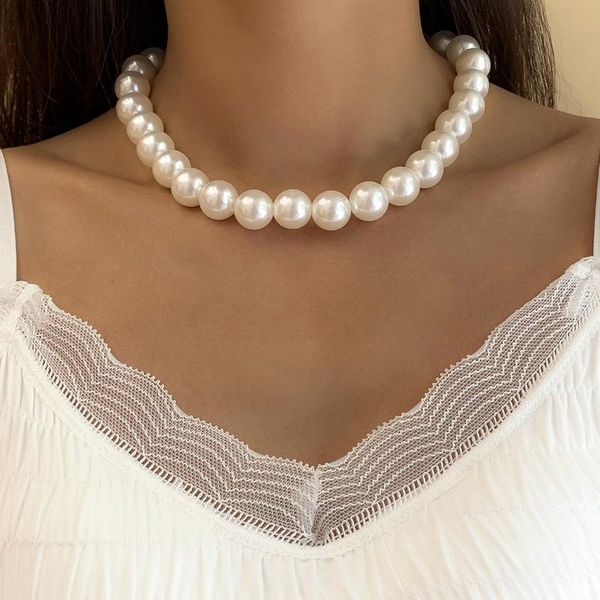 chains artificial pearl woman necklace chain beaded women necklaces jewelry ladies round pendant gold color european alloy collares, Silver
chains artificial pearl woman necklace chain beaded women necklaces jewelry ladies round pendant gold color european alloy collares, Silver