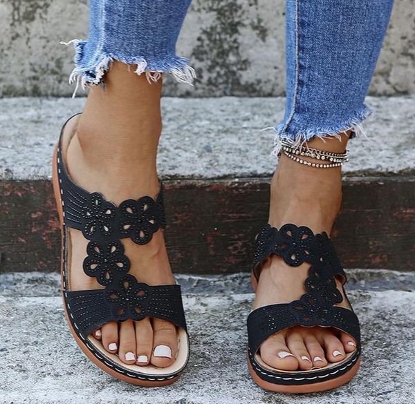 summer women open toe sandals vintage slip breathable leather casual female platform retro shoes slippers, Black
summer women open toe sandals vintage slip breathable leather casual female platform retro shoes slippers, Black