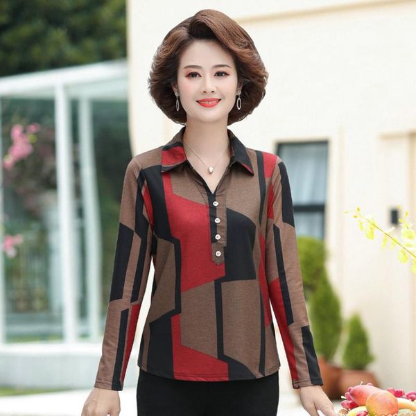 women's blouses & shirts mature women blouse autumn spring geometrical shape lady johnny collar long sleeve tunic yellow green clothing, White
women's blouses & shirts mature women blouse autumn spring geometrical shape lady johnny collar long sleeve tunic yellow green clothing, White