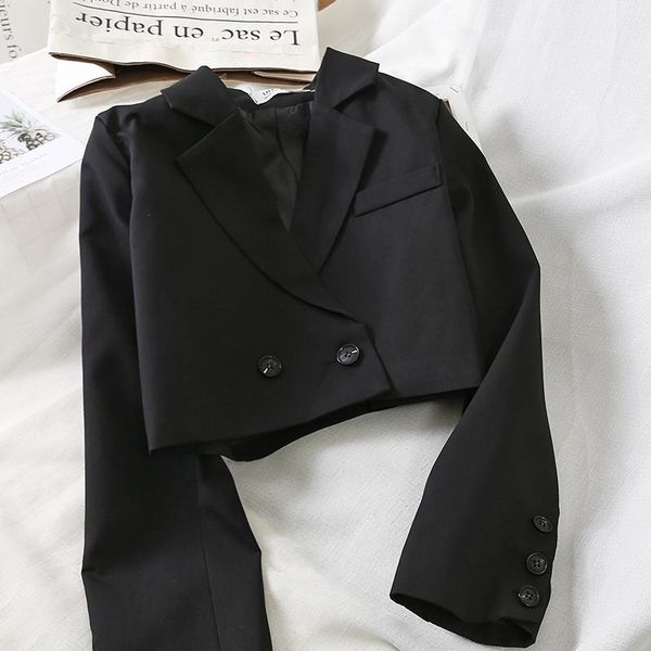 women's jackets abrini women 2021autumn suit black ol jacket long sleeve buttoned up suits cropped office-lady high street, Black;brown
women's jackets abrini women 2021autumn suit black ol jacket long sleeve buttoned up suits cropped office-lady high street, Black;brown