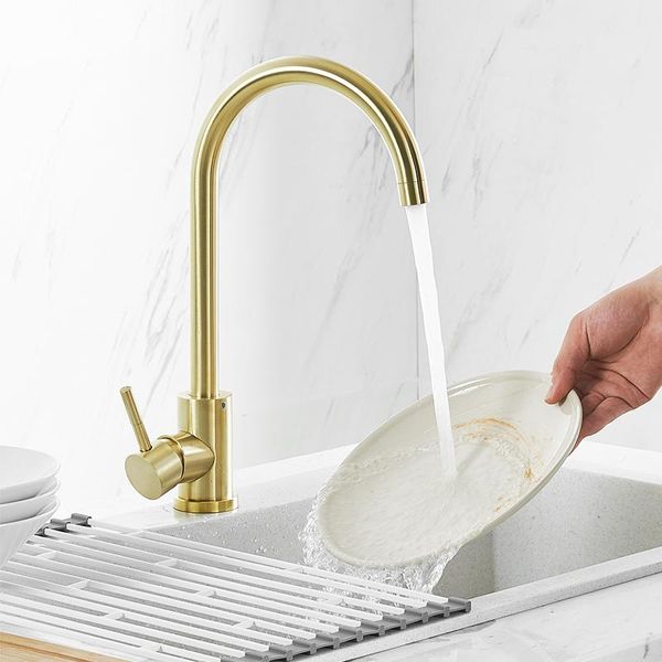 brushed gold kitchen sink faucet single handle bathroom prep in sus 304 stainless steel faucets
brushed gold kitchen sink faucet single handle bathroom prep in sus 304 stainless steel faucets