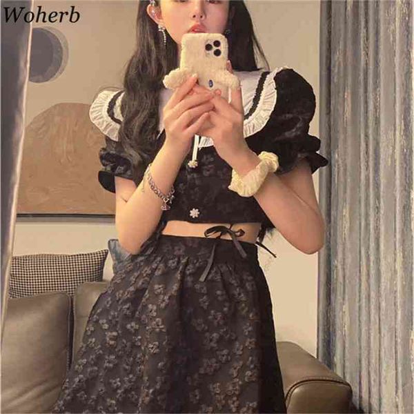 vintage two pieces set crop blouse floral print + mini high waist pencil skirts summer harajuku streetwear outfits 210519, White
vintage two pieces set crop blouse floral print + mini high waist pencil skirts summer harajuku streetwear outfits 210519, White