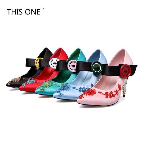 high heels women pumps button silk big strange style mary jane string bead pointed toe footwear vintage party ladies shoe dress shoes, Black
high heels women pumps button silk big strange style mary jane string bead pointed toe footwear vintage party ladies shoe dress shoes, Black
