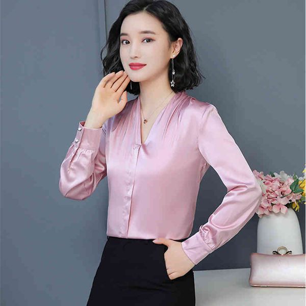 korean fashion silk women blouses solid long sleeve pink shirts plus size xxxl/4xl blusas femininas elegante ladies 210427, White
korean fashion silk women blouses solid long sleeve pink shirts plus size xxxl/4xl blusas femininas elegante ladies 210427, White