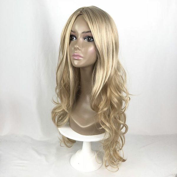 european and american wig women popular fashion dyeing big wave light gold chemical fiber headgear overseas, Black
european and american wig women popular fashion dyeing big wave light gold chemical fiber headgear overseas, Black