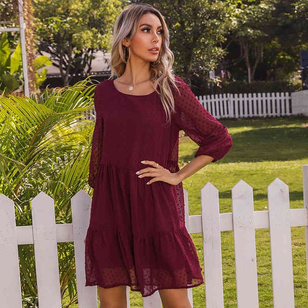 short dresses spring women summer 2021 new o neck three quarter sleeve solid mini ladies loose party es female crw4, Black;gray
short dresses spring women summer 2021 new o neck three quarter sleeve solid mini ladies loose party es female crw4, Black;gray