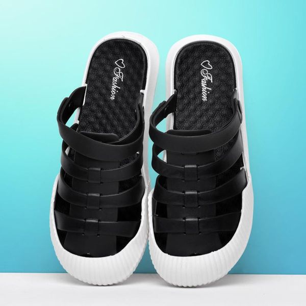 sandals slippers female roman hole shoes non-slip soft sole comfortable thick bottom baotou hollow refreshing dual purpose, Black
sandals slippers female roman hole shoes non-slip soft sole comfortable thick bottom baotou hollow refreshing dual purpose, Black