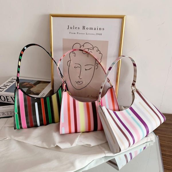 evening bags contrast stripes design women's toteshoulder bag fashion pu leather underarm female small subaxillary clutch 2021 spring
evening bags contrast stripes design women's toteshoulder bag fashion pu leather underarm female small subaxillary clutch 2021 spring