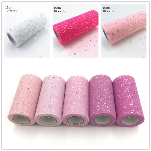 10yards 15cm glitter sequin tulle roll fabric spool tutu wedding decoration baby shower organza laser diy birthday party decor
10yards 15cm glitter sequin tulle roll fabric spool tutu wedding decoration baby shower organza laser diy birthday party decor